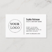 カスタムロゴモダンミニマル白または任意の色 名刺 (正面)