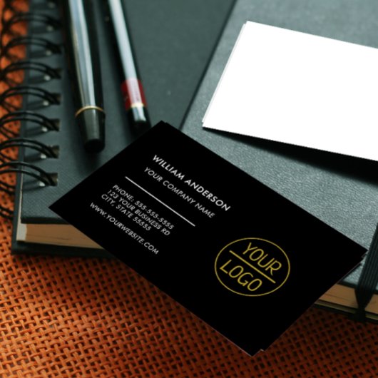 カスタムロゴモダンミニマル白または任意の色 名刺