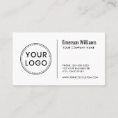 カスタムロゴモダンミニマル白または任意の色 名刺 (正面)