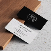 カスタムロゴモダンミニマル白または任意の色b 名刺