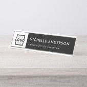 カスタムロゴモダンミニマル社員 デスクネームプレート (正面)