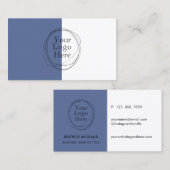 カスタムロゴモダンミニマル青 名刺 (正面/裏面)