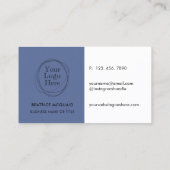 カスタムロゴモダンミニマル青 名刺 (裏面)