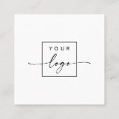 カスタムロゴモダンミニマル・ソーシャル・メディア・アイコン スクエア名刺 (裏面)