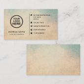 カスタムロゴモダンミニマル・ソーシャル・メディア・アイコン 名刺 (正面/裏面)