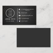 カスタムロゴモダンミニマル・ソーシャル・メディア・アイコン 名刺 (正面/裏面)