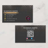 カスタムロゴモダンミニマル・ソーシャル・メディア・アイコン 名刺 (正面/裏面)