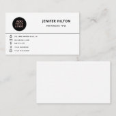 カスタムロゴモダンミニマル・ソーシャル・メディア・アイコン 名刺 (正面/裏面)