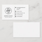 カスタムロゴモダンミニマル・ソーシャル・メディア・アイコン 名刺 (正面/裏面)