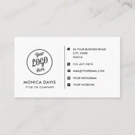 カスタムロゴモダンミニマル・ソーシャル・メディア・アイコン 名刺