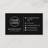 カスタムロゴモダンミニマル・ソーシャル・メディア・アイコン 名刺 (正面)