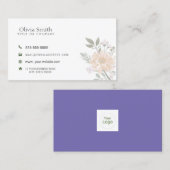 カスタムロゴモダンミニマル・ソーシャル・メディア・アイコン 名刺 (正面/裏面)