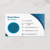 カスタムロゴモダンミニマル・ソーシャル・メディア・アイコン 名刺 (正面)