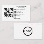 カスタムロゴモダンミニマル・ソーシャル・メディア・アイコン 名刺 (正面/裏面)