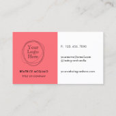 カスタムロゴモダンミニマル 名刺 (裏面)