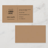 カスタムロゴモダンミニマルLight Brown 名刺 (正面/裏面)