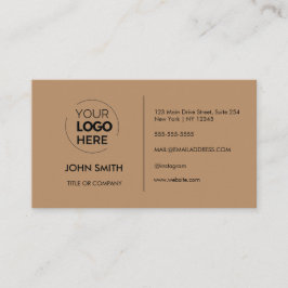 カスタムロゴモダンミニマルLight Brown 名刺