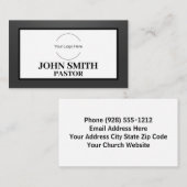 カスタムロゴモダンミニマルSHADED Church Pastor 名刺 (正面/裏面)