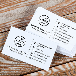 カスタムロゴモダンミニマルSNSカード 名刺