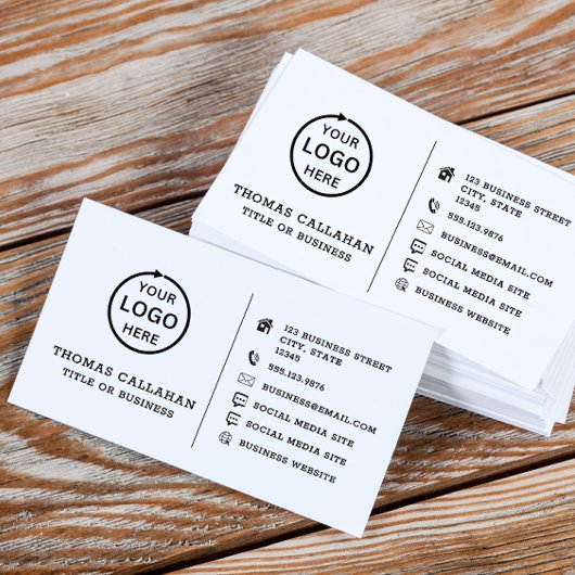 カスタムロゴモダンミニマルSNSカード 名刺