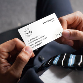 カスタムロゴモダンミニマルSNSコード 名刺