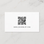 カスタムロゴモダンミニマルSNSコード 名刺 (裏面)