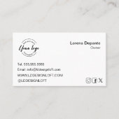 カスタムロゴモダンミニマルSNSコード 名刺 (正面)