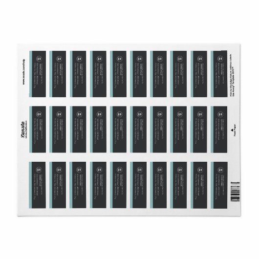 カスタムロゴモダンミニマルSpiral Notebook ラベル (フルシート)