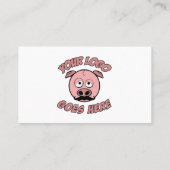 カスタムロゴモダン白 名刺 (裏面)