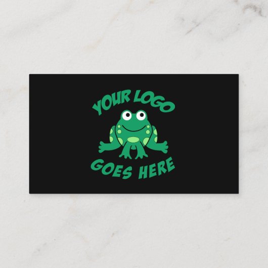 カスタムロゴモダン黒 名刺 (裏面)