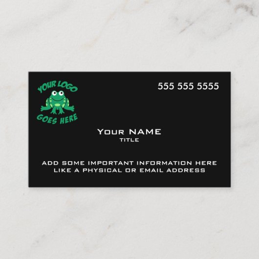 カスタムロゴモダン黒 名刺 (正面)