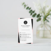 カスタムロゴモダンSocial Media Icons ユニーク Chic 名刺 (スタンド正面)