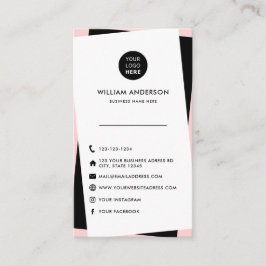 カスタムロゴモダンSocial Media Icons ユニーク Chic 名刺