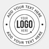 ✔ カスタムロゴモノグラム | 個人用テキストを追加 ラウンドシール (正面)