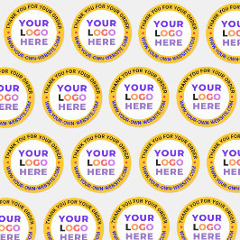 カスタムロゴラウンドビジネスありがとうステッカー ラウンドシール