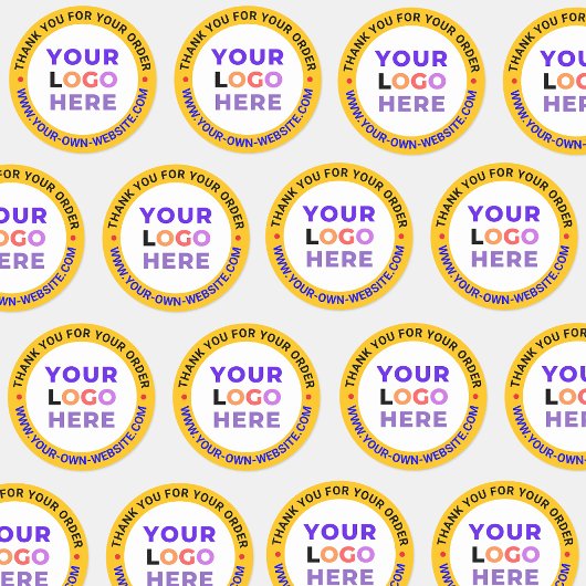 カスタムロゴラウンドビジネスありがとうステッカー ラウンドシール