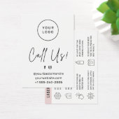 カスタムロゴレーザー脱毛アフターケアカード (デスク)