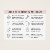 カスタムロゴレーザー脱毛アフターケアカード (裏面)