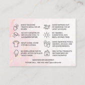 カスタムロゴワックスアフターケアカード 名刺 (裏面)