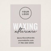 カスタムロゴワックモダンシング・アフターケアカード (正面)