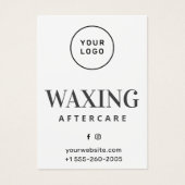 カスタムロゴワックモダンシング・アフターケアカード (正面)