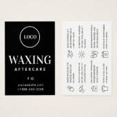 カスタムロゴワックモダンシング・アフターケアカード (正面&裏面)