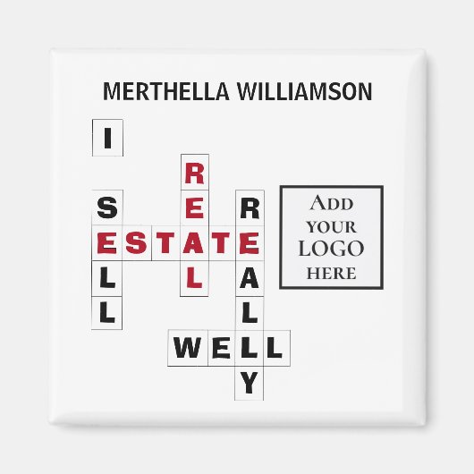 カスタムロゴ不動産仲介業者実在財 マグネット (正面)