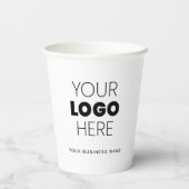 カスタムロゴ両面モダン白黒 紙コップ (裏面)