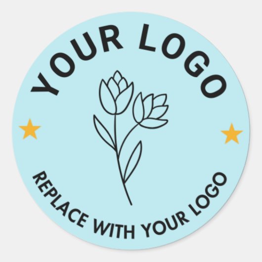 カスタムロゴ丸ステッカー | ビジネスラベル ラウンドシール (正面)