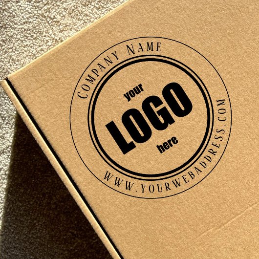 カスタムロゴ丸型自墨付きゴム印 セルフインキングスタンプ