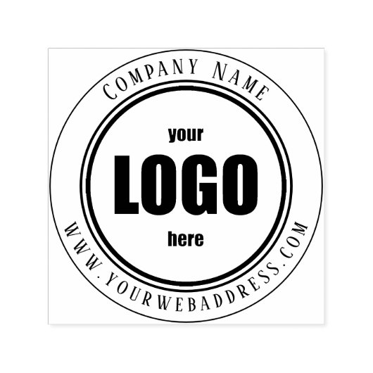 カスタムロゴ丸型自墨付きゴム印 セルフインキングスタンプ (デザイン)