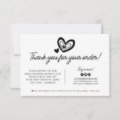 カスタムロゴ事業会社ブランドのパッケージ注文 サンキューカード (正面)