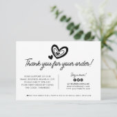 カスタムロゴ事業会社ブランドのパッケージ注文 サンキューカード (スタンド正面)