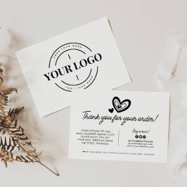 カスタムロゴ事業会社ブランドのパッケージ注文 サンキューカード